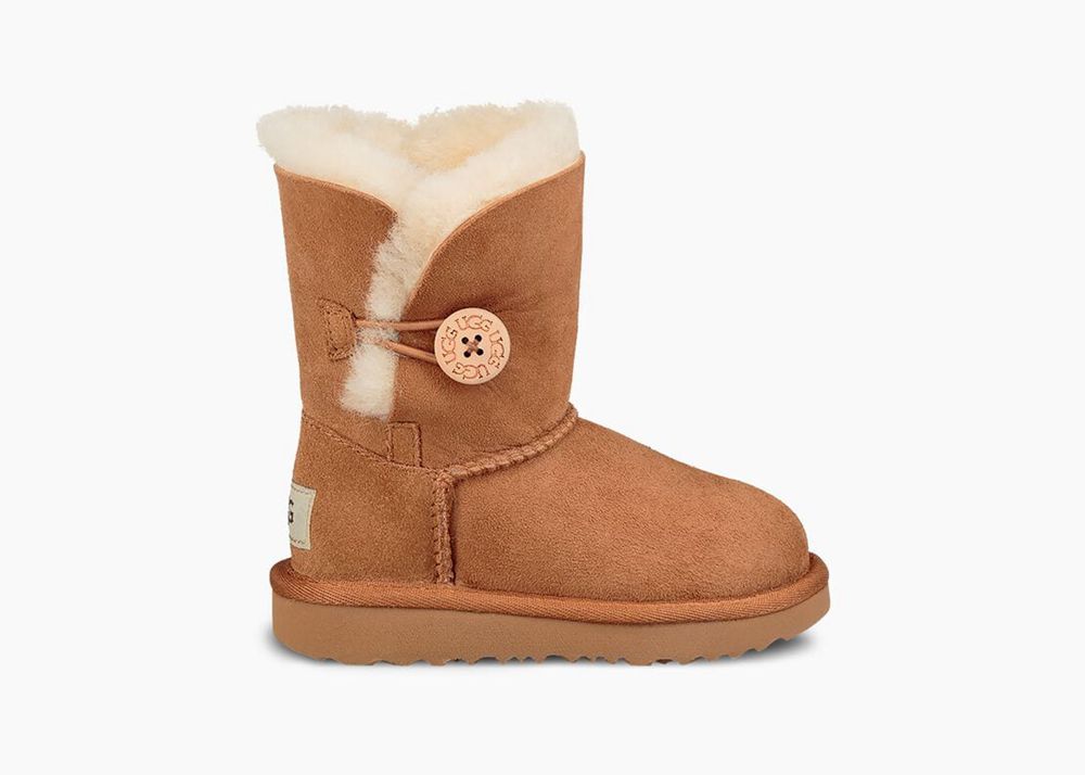 Ugg Bailey Button Ii - Kids Boots - Brown - NZ (8371MOPHI)